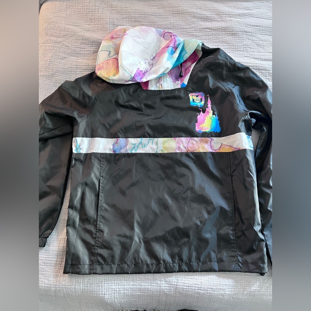 New Walt Disney World Tie Dye Castle Windbreaker Jacket (Large)